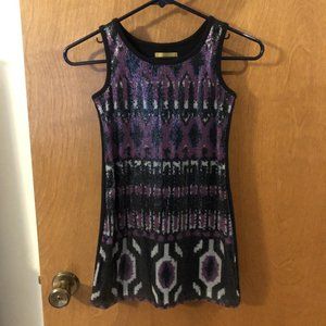 NWT Nicole Miller Girls Sz Small 7/8 Sequin Dress